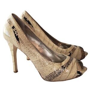 White House Black Market Isaac Peep Toe Heels Women's 7.5 Party Work Office